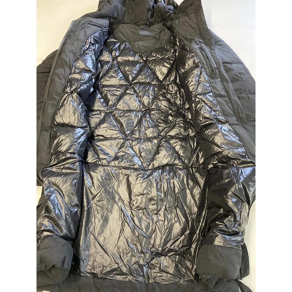 Womens LULULEMON Black Goose Down Cold As Fluff Parka Jacket Sz 8 - Picture 4 of 7